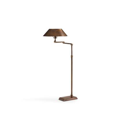 OKA | Grisewood Task Floor Lamp Base - Antique Brass | Floor Lamp