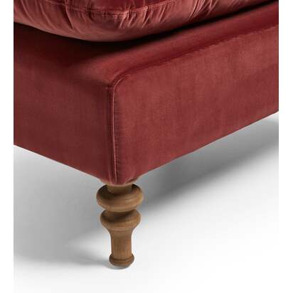 OKA | Rosina Velvet Slipper Chair - Blood Orange | Armchair