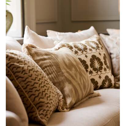 OKA | Samamit Cushion Cover - Olive | Cushion Cover