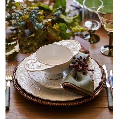 OKA | Elias Napkins - Set of Four - Dark Seafoam | Napkins