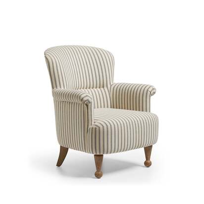 OKA | Evangeline Linen Armchair - Sapphire | Armchair