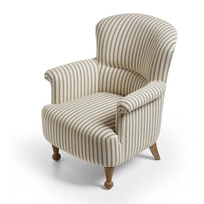 OKA | Evangeline Linen Armchair - Sapphire | Armchair