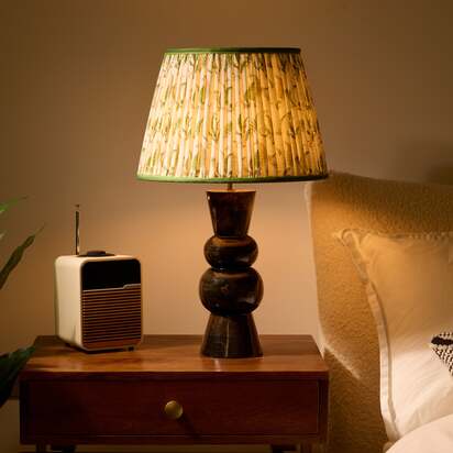 Diabolo rechargeable table lamp in brown gloss