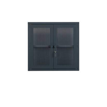 Mustard Made | The Kit - Wall-Mounted Glass Cabinet in Slate Grey | Vintage Medicine Cabinet