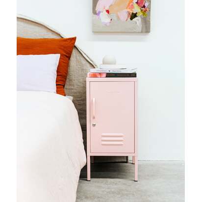 Mustard Made | The Shorty - Storage Locker in Blush Pink | Metal Bedside Table