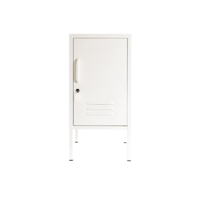 Mustard Made | The Shorty - Storage Locker in Chalk White | Metal Bedside Table