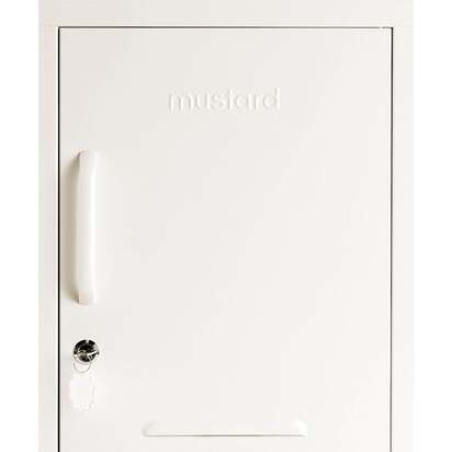 Mustard Made | The Shorty - Storage Locker in Chalk White | Metal Bedside Table