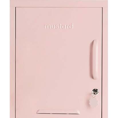 Mustard Made | The Shorty - Storage Locker in Blush Pink to the Left | Metal Bedside Table