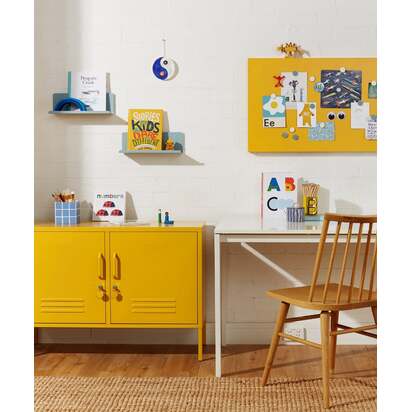 Mustard Made | The Lowdown - Storage Locker in Mustard Yellow | Metal TV Unit