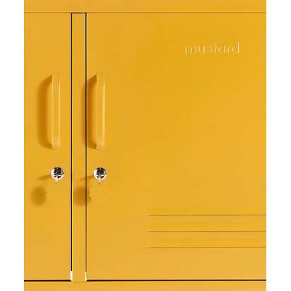 Mustard Made | The Lowdown - Storage Locker in Mustard Yellow | Metal TV Unit