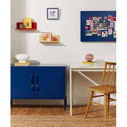 Mustard Made | The Lowdown - Storage Locker in Navy Blue | Metal TV Unit