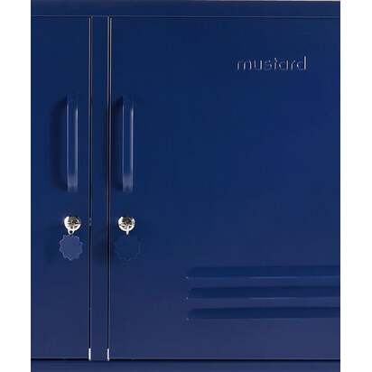 Mustard Made | The Lowdown - Storage Locker in Navy Blue | Metal TV Unit