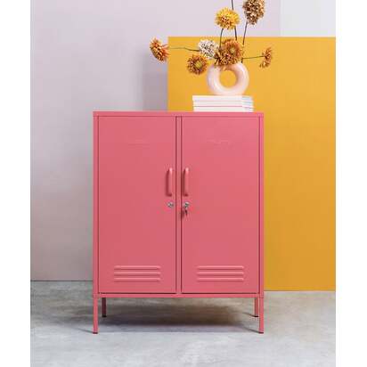 Mustard Made | The Midi - Storage Locker in Berry Pink | Metal Cupboard