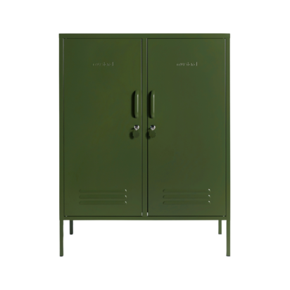 Mustard Made | The Midi - Storage Locker in Olive Green | Metal Cupboard