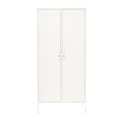 Mustard Made | The Twinny - Storage Locker in  Chalk White | Metal Wardrobe