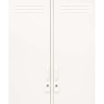 Mustard Made | The Twinny - Storage Locker in  Chalk White | Metal Wardrobe