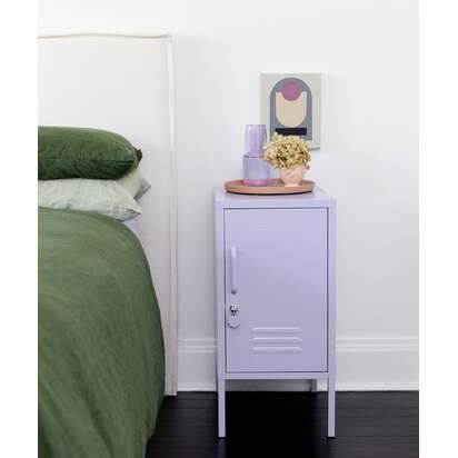 Mustard Made | The Shorty - Storage Locker in Lilac Purple | Metal Bedside Table