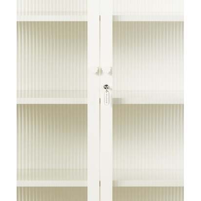 Mustard Made | The Collector - Display Cabinet in  Chalk White | Large Glass Cabinet