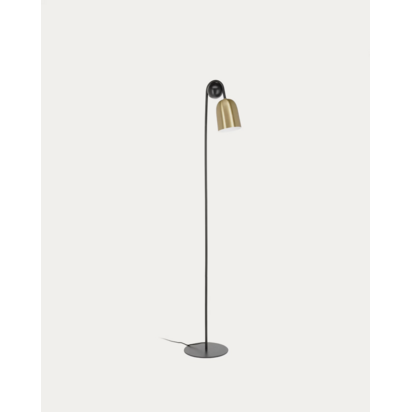 Natsumi metal and wood floor lamp UK adapter