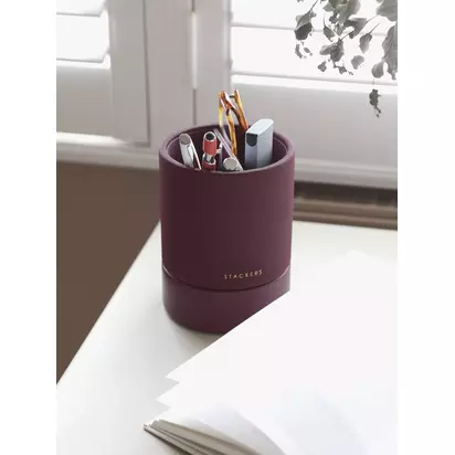 Stackers Pen Pot, Garnet Garnet | H14.30 x W10.70 x D10.30cm