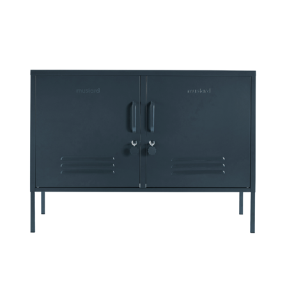 Mustard Made | The Lowdown - Storage Locker in Slate Grey | Metal TV Unit