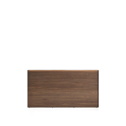 Norlen headboard in walnut veneer with dark finish and LED light for a bed up to 160 cm FS