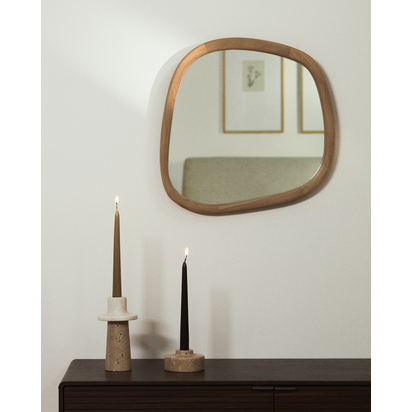 Zalvori travertine candle holder 6cm