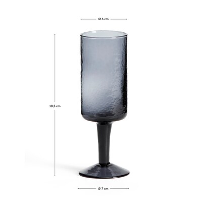 Obila wine glass made of blue recycled glass