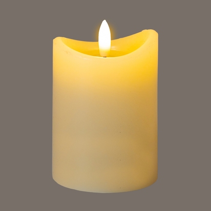 Luxe Collection Natural Glow 2.75x4 Cream Melted LED Candle