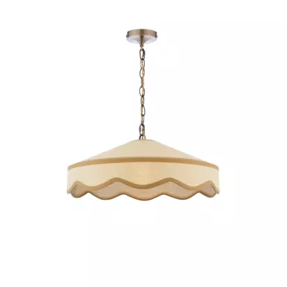 Laura Ashley Buckenham Rattan Effect Pendant Ceiling Light, Natural Natural Natural | H120 x W45 x D45cm