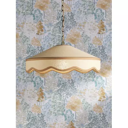 Laura Ashley Buckenham Rattan Effect Pendant Ceiling Light, Natural Natural Natural | H120 x W45 x D45cm