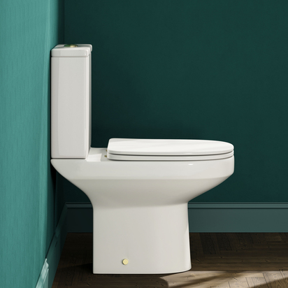 Lorraine Rimless Close Coupled Compact Toilet & Slimline Soft Close Seat