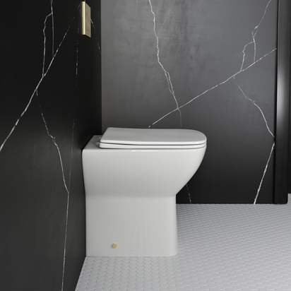Harbour Alchemy Rimless Back To Wall Comfort Height Toilet & Slimline Soft Close Seat
