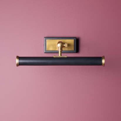 Larger Pitcheroo picture light in black and brass