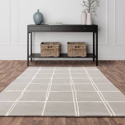 Richmond Rug 160x230cm Grid Silver