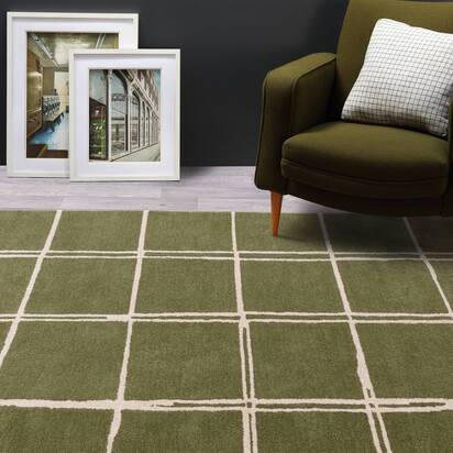 Richmond Rug 200x290cm Grid Olive