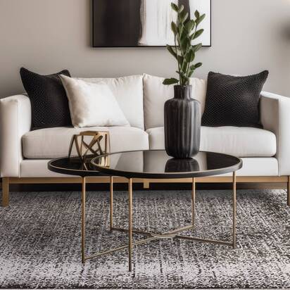 Berkeley 2 120x170cm Silver/Black