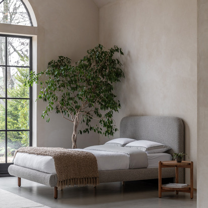 Rabley 5' Bedstead Stone Grey 1790x2200x1100mm  - Kingsize