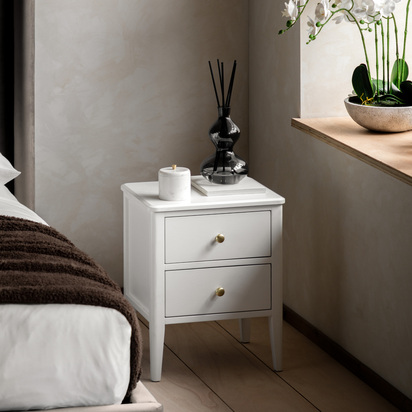Kensworth 2 Drawer Bedside White 450x400x550mm