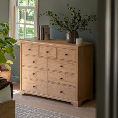 Elmby 9 Drawer Chest 1150x440x930mm