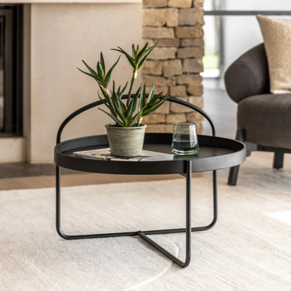 Twyford Coffee Table Black 650x650x500mm