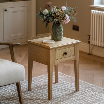 Elmby 1 Drawer Side Table 450x400x550mm
