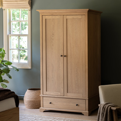 Elmby 2 Door 1 Drawer Wardrobe 980x580x1875mm