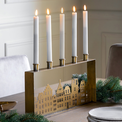 LED Dinner Candle (Set of 2) White 23x23x25mm