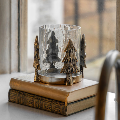 Studio Xmas Tree Hurricane Antique Gold 155x155x155mm