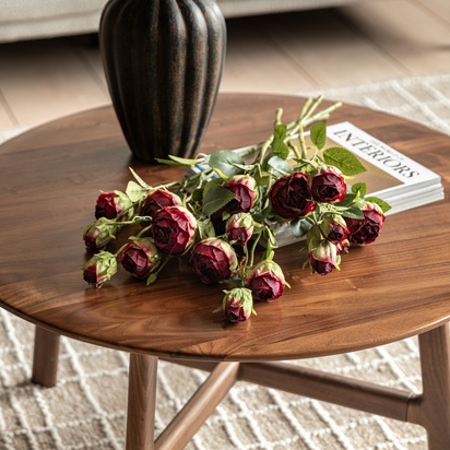 Faux Refined Stem Vintage Rose Claret 540mm (6pk)