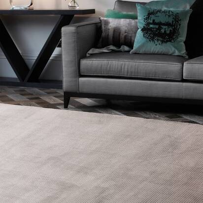 Richmond 3 160x230cm Plain Stripe Silver