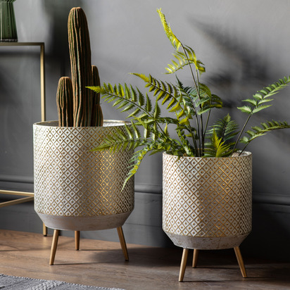 Studio Amelia Metal Planter Set of 2 350x475mm  - Small