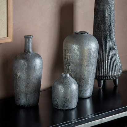 Soloman Vase Small Grey Antique 120x120x160mm SMALL