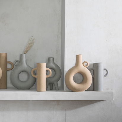 Soren Vase Oatmeal 185x70x255mm